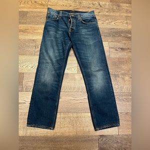 Nudie jeans. W33xL34. Button fly